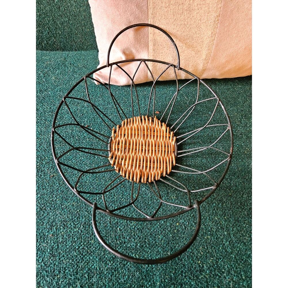 Vintage Wicker and Metal Bread Basket | Fall | Fruit Basket | French Country